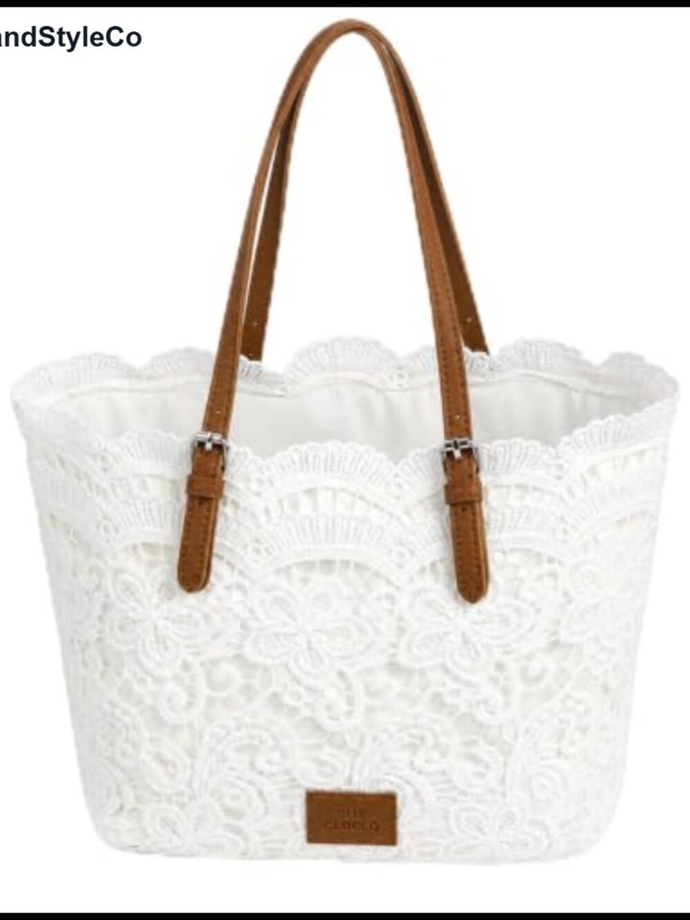 Lace Shoulder Bag Kiss Lock Purse Wrist Strap Lightweight Boho Handbag